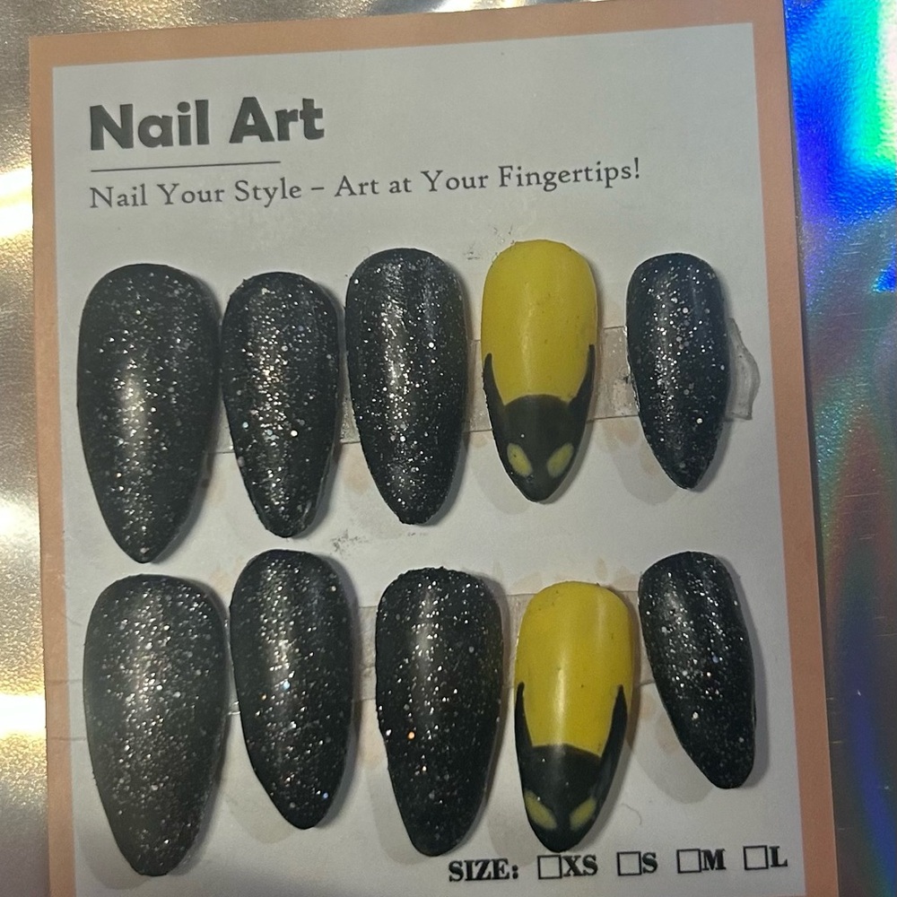 Batman nail set hand painted